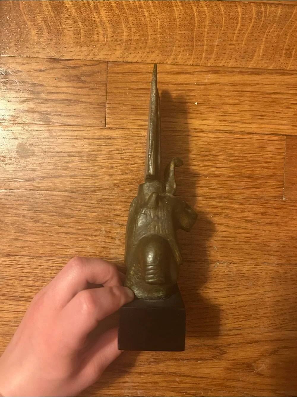 Mini Brown Metal Statue of the Egyptian God Anubis (God of the Underworld)